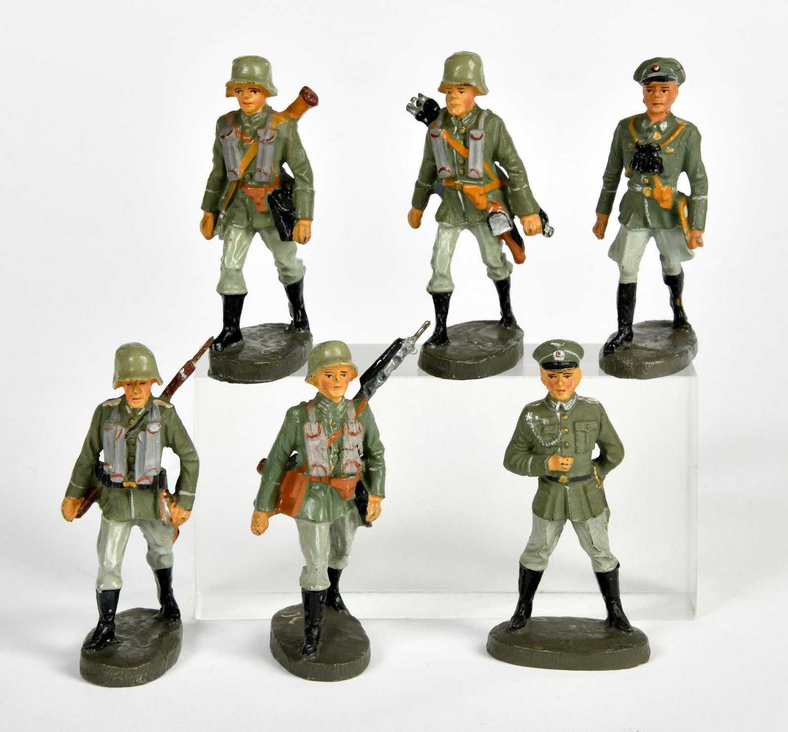 Elastolin, 6 Wehrmacht Soldaten: Elastolin, 6 Wehrmacht Soldaten, Germany VK, 7,5 cm, Masse, Z 1