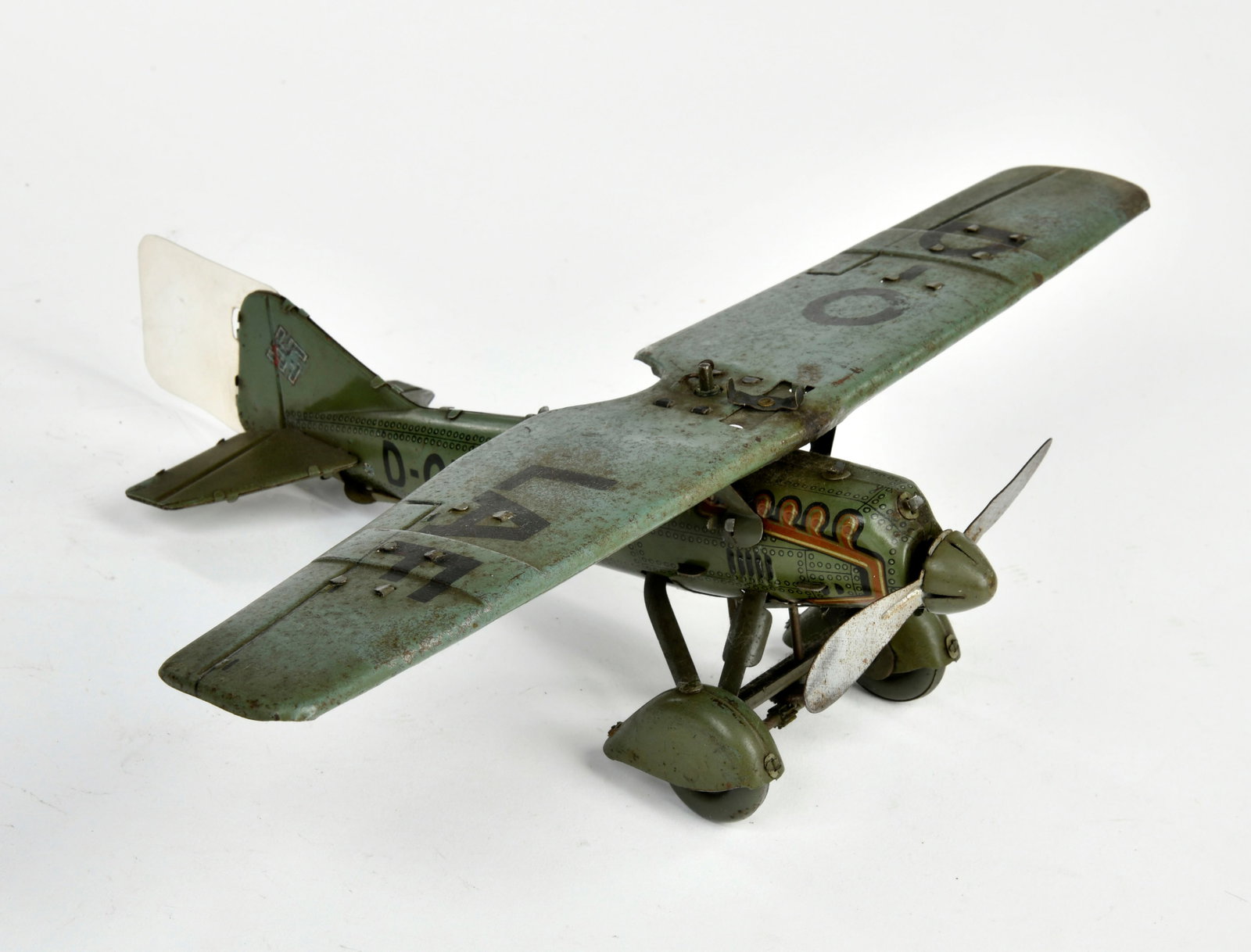 Tippco, Bombenflugzeug D-OLAF: Tippco, Bombenflugzeug D-OLAF, Germany VK, 30x37 cm, Blech, UW hakt, LM, Z 3
