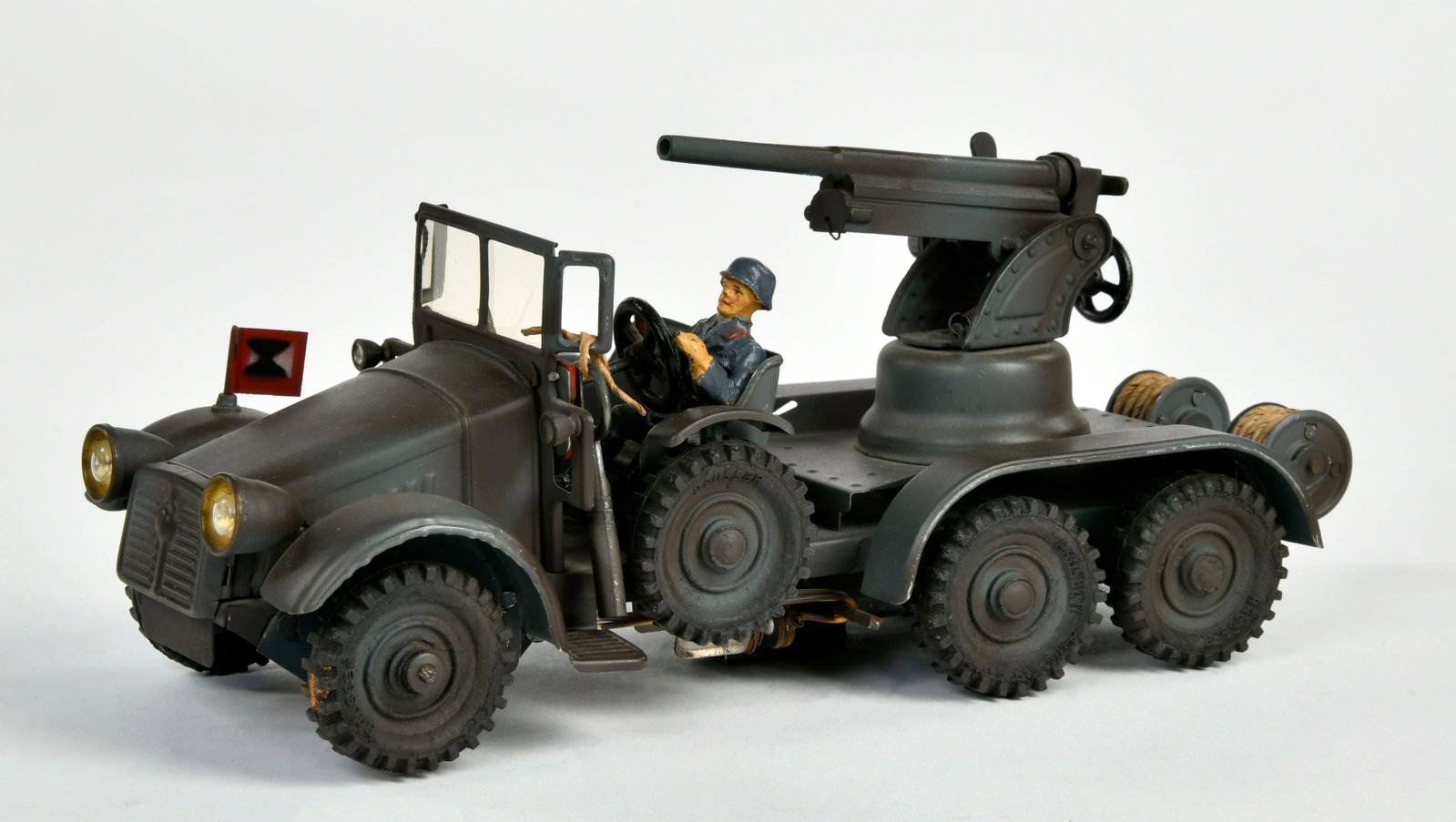 Hausser, Krupp LKW mit Flak: Hausser, Krupp LKW mit Flak, Germany VK, 26 cm, UW ok, mit orig. Hausser Papier & Schlussel, Z 1