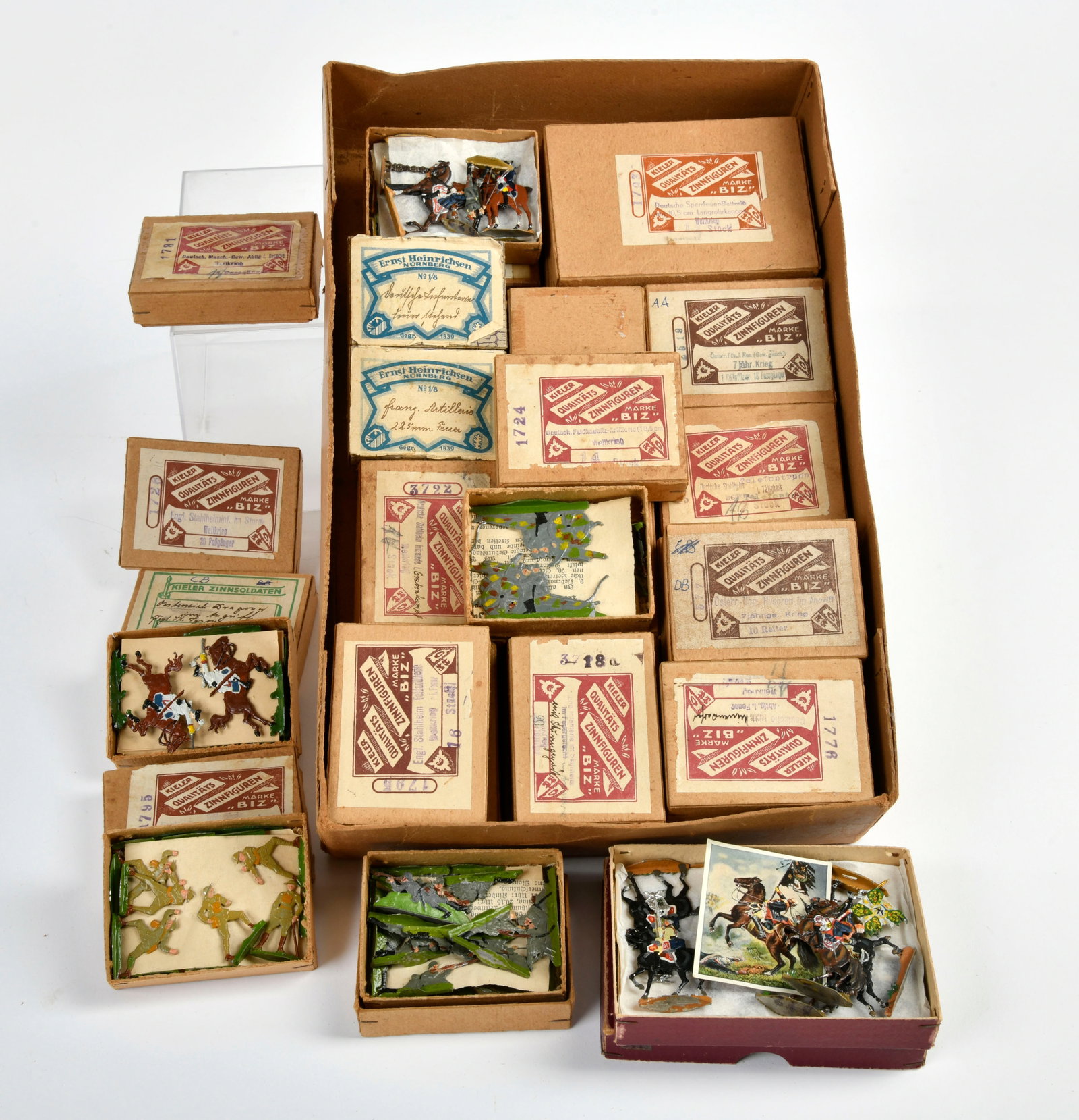 Umfangreiche Sammlung Kieler Zinnfiguren: Umfangreiche Sammlung Kieler Zinnfiguren, diverse Sets mit Figuren, Zinn, meist sehr gut erhalten