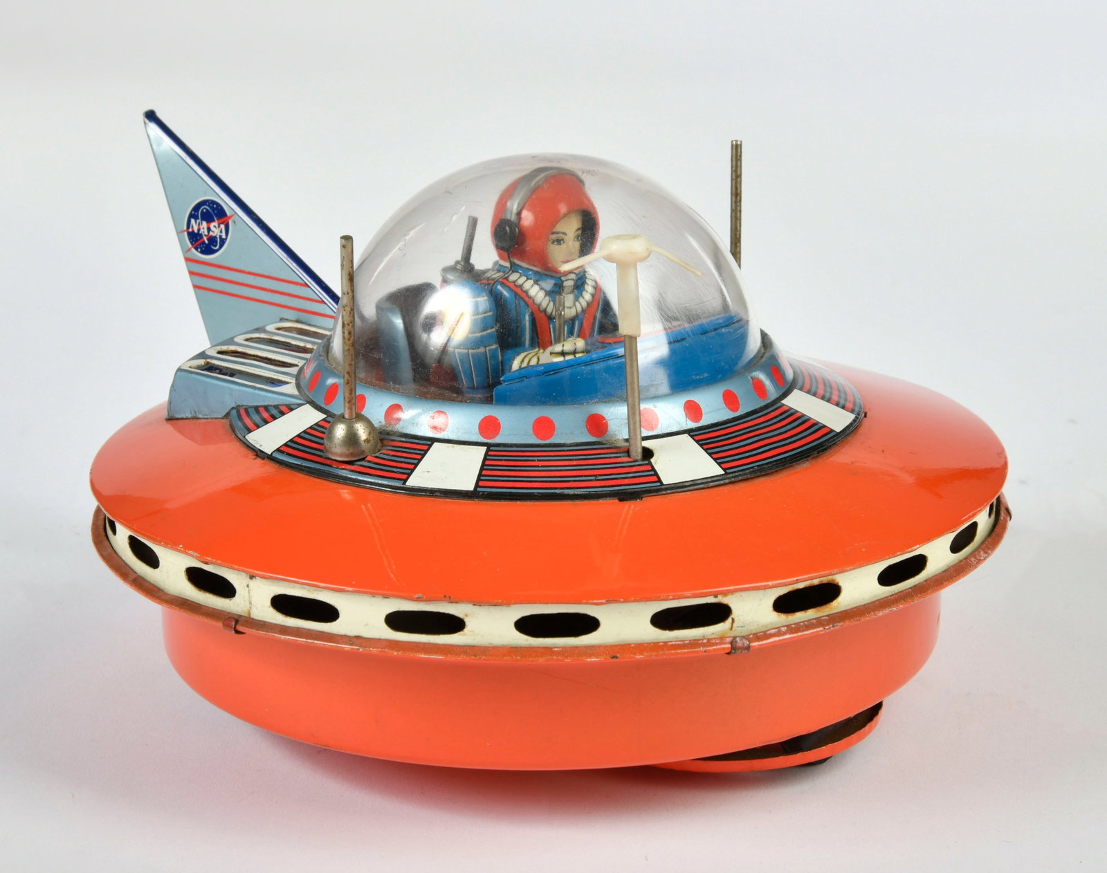 KO, Yoshiya, New Flying Saucer: KO, Yoshiya, New Flying Saucer, Japan, 22 cm, Blech, Bat. Antrieb ok, Z 2