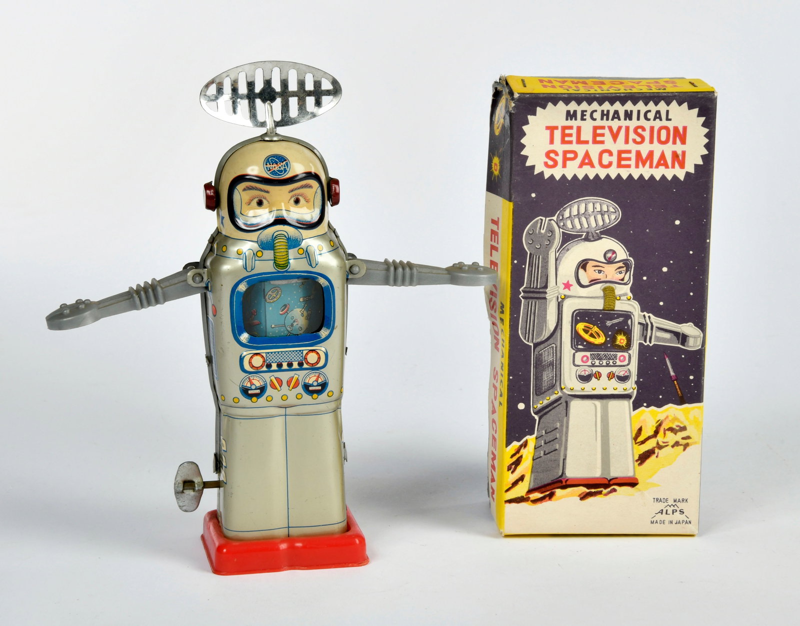 Alps, Television Spaceman: Alps, Television Spaceman, Japan, 19 cm, Blech, UW ok, min. LM, Okt Z 1-, Z 1-