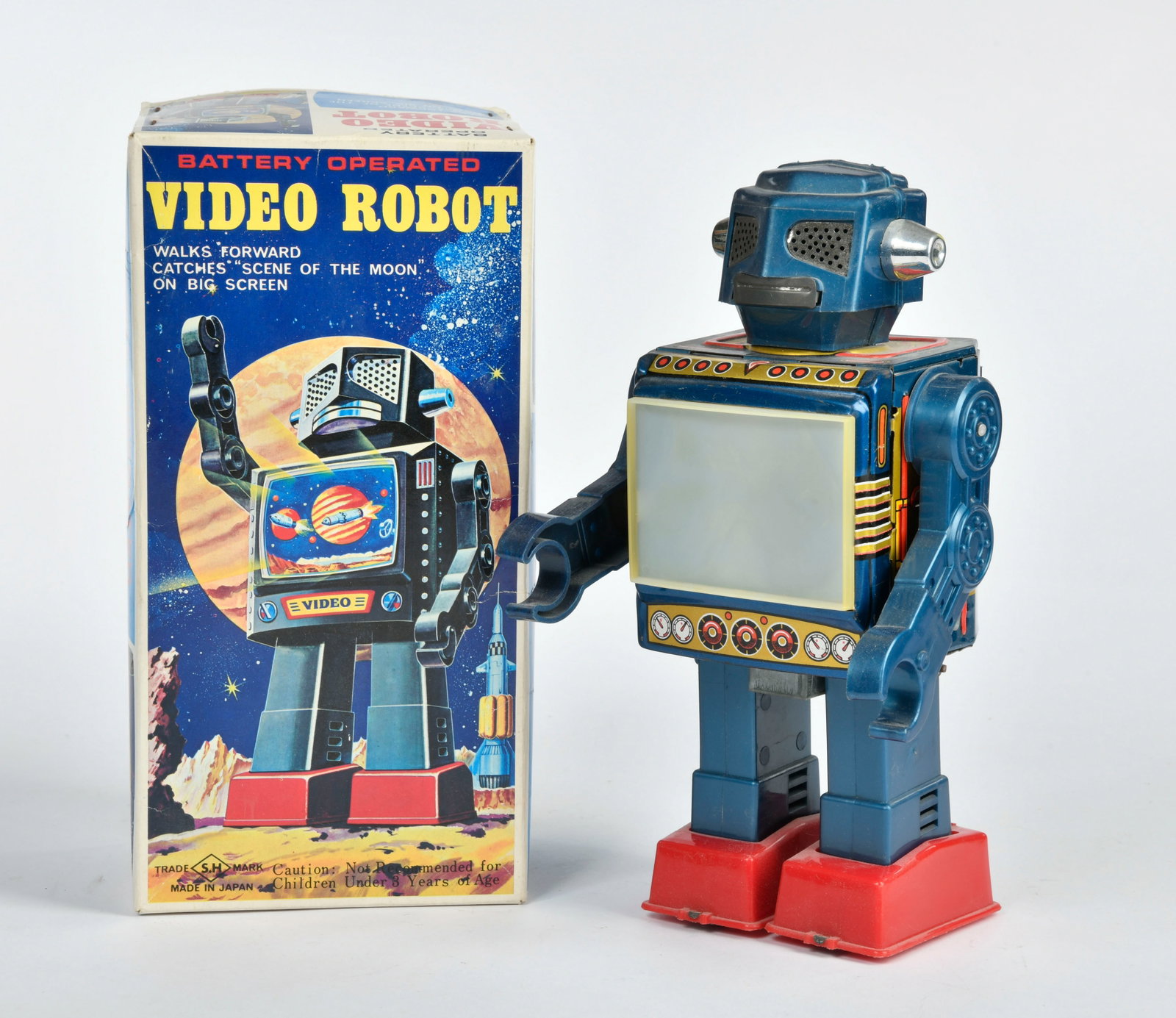 Horikawa, Video Robot: Horikawa, Video Robot, Japan, 24 cm, GemBw, Bat. Antrieb defekt + Licht ok, Okt Z 1, Z 1-