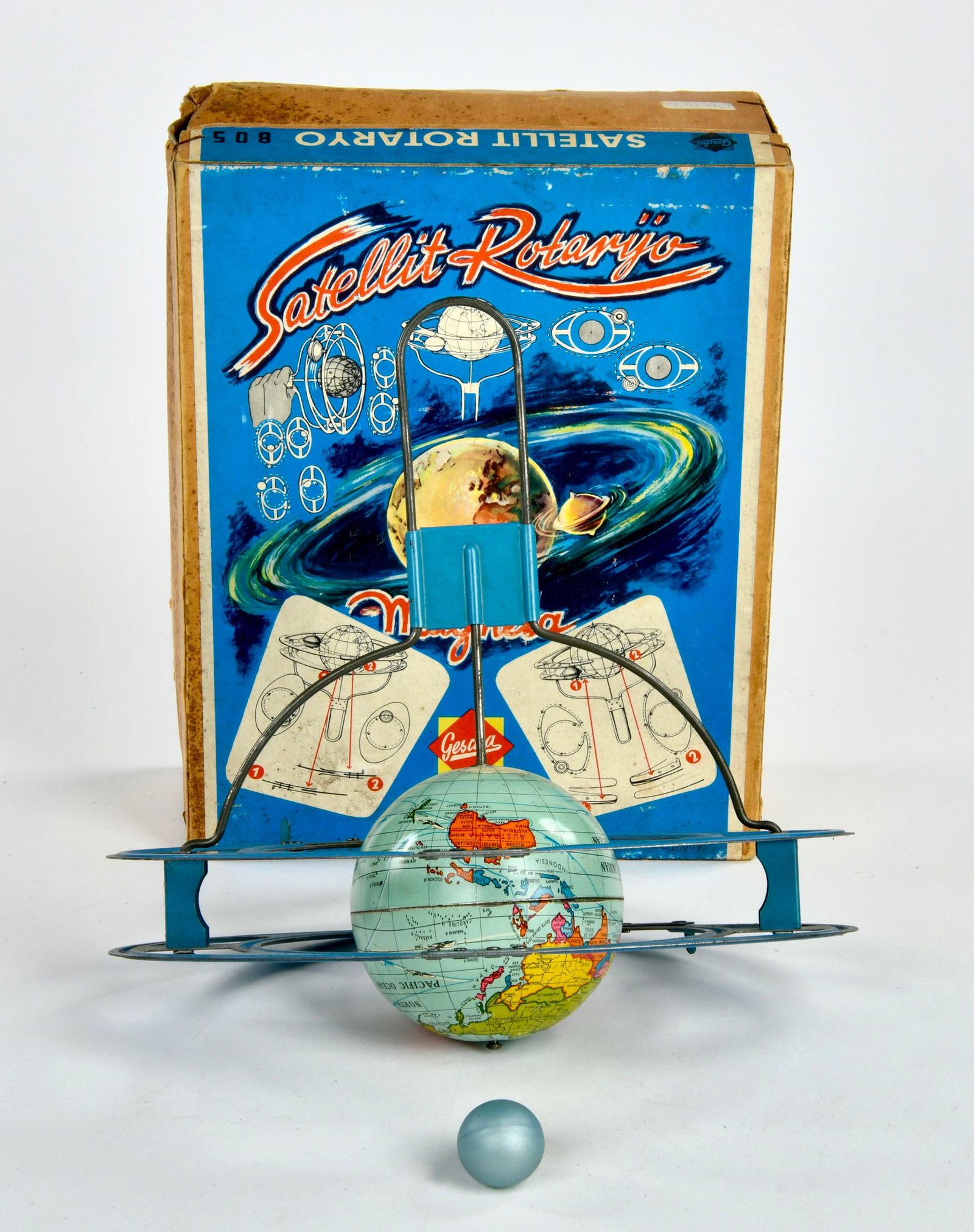 Gescha, Satellit Rotryo Magneta 805: Gescha, Satellit Rotryo Magneta 805, W-Germany, 18,5 cm, Blech, Okt, Z 2