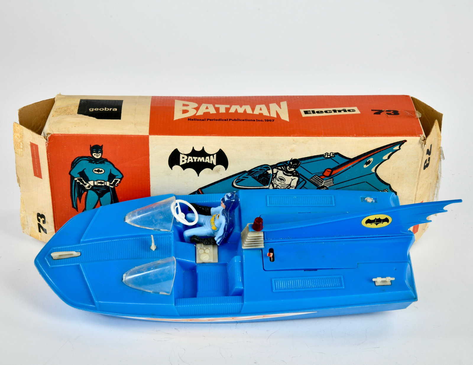 Geobra, Batman Boat Batboat: Geobra, Batman Boat Batboat, W.-Germany, 41 cm, Kst, Antrieb nicht gepruft, Okt, LM, Z 2-3