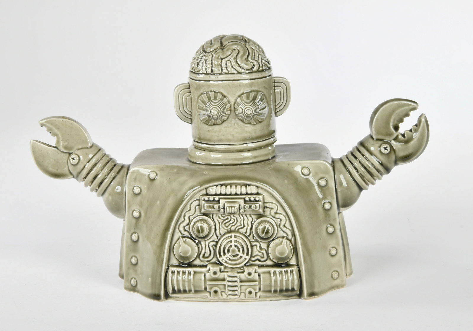 Clayton Bailey, Robot Tea Pot: Clayton Bailey, Robot Tea Pot, 1970er Jahre, 31 cm, Porzellan, Z 1