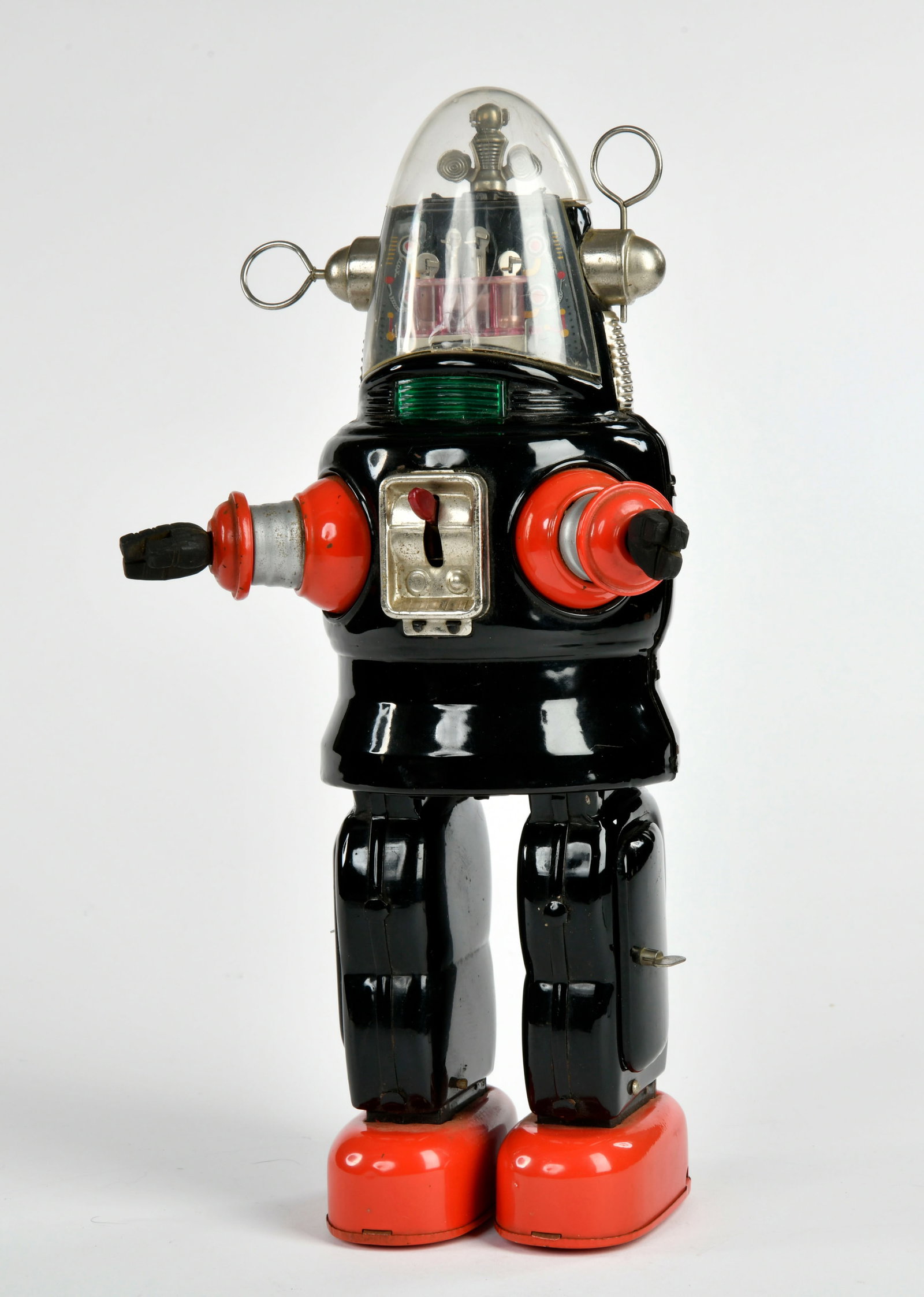 TN Nomura, Mechanized Robot: TN Nomura, Mechanized Robot, Japan, 34 cm, Blech, Bat. Antrieb defekt, sonst sehr guter Zustand