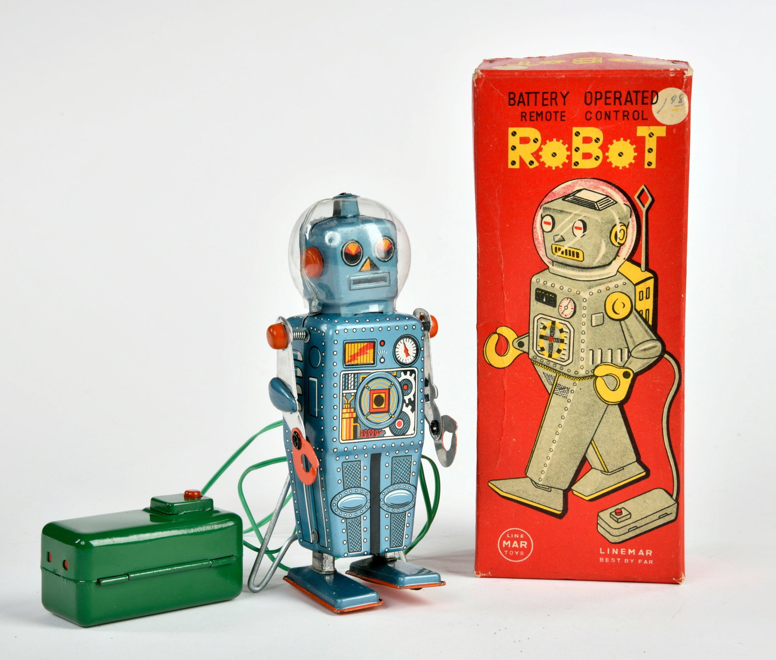 Linemar, Remote Control Robot: Linemar, Remote Control Robot, Japan, 15 cm, Bat.Antrieb ok, Okt Z 1-, Z 1