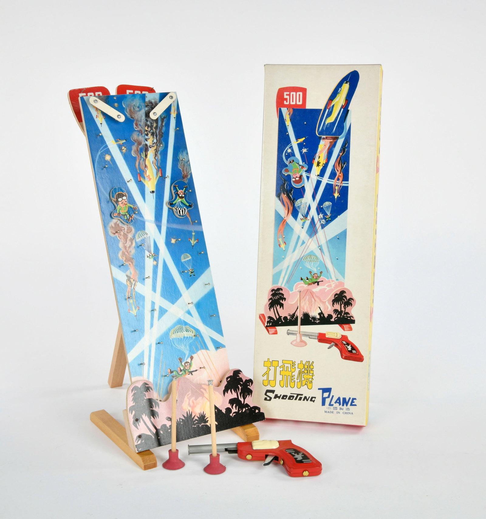 Space Shooting Plane WG 091: Space Shooting Plane WG 091, China, 46 cm, Holz, Okt Z 1, komplett, Z 1