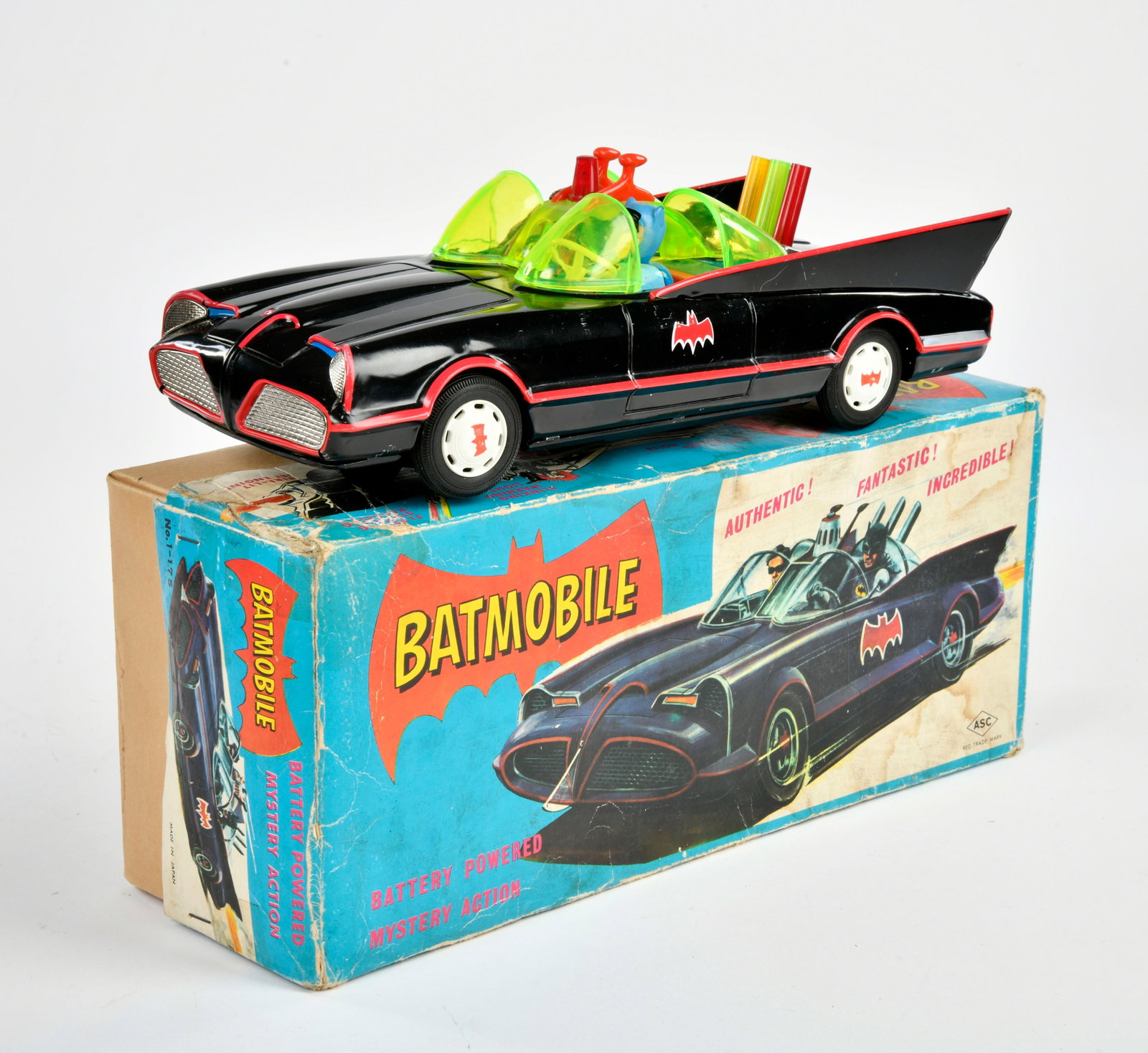 ASC, Batmobile: ASC, Batmobile, Japan, 31 cm, Funktion ok, Okt repariert, sonst Z 1-