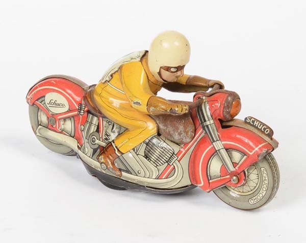 Schuco: English: Schuco, Mirakomot 1012, US Z. Germany, tin, wind up defective, paint damage, condition 3+ Deutsch: Schuco, Mirakomot 1012, US Z. Germany, 12,5 cm, Blech, Uhrwerk defekt, Lackmängel, Z 3+, (6