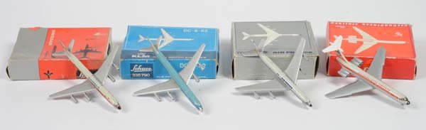 Schuco: Schuco, 4 Planes, W.-Germany, diecast, box C 2/2-