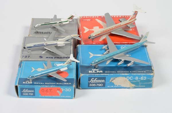 Schuco: Schuco, 5 Planes, W.-Germany, box 2+/2-, C 1/2