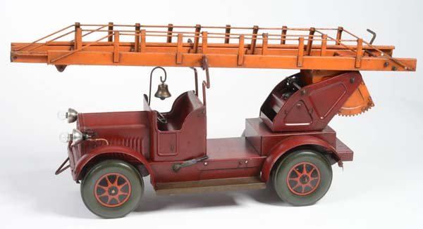 Bub: Bub, Fire Service, Germany pw, tin, function ok, ladder with paint d., dusty, otherwise good, C 2
