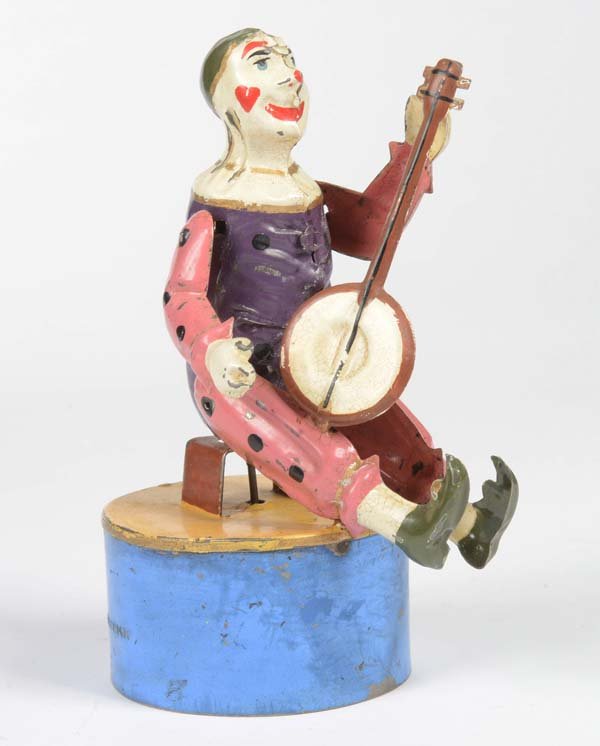 Bing: Bing, Clown with Mandolin, tin, clockwork ok, min. paint d., very good original condition