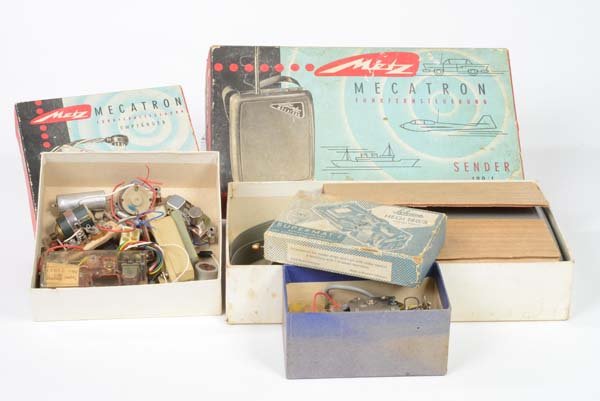 Metz: Metz, Schuco,: 2 Mecatron Transmitter 190/1/2 + Hegi Gearbox 180/2a, W.-Germany, box C 2-, C 2-