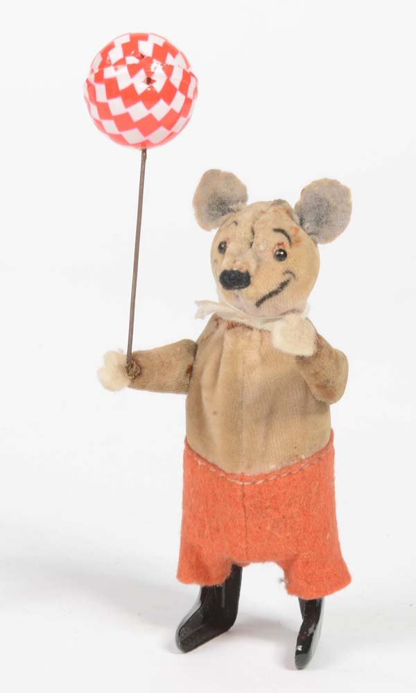 Schuco: Schuco, Dancing Figure, Mouse with Ball, Germany, mixed construction, clockwork ok, C 2+