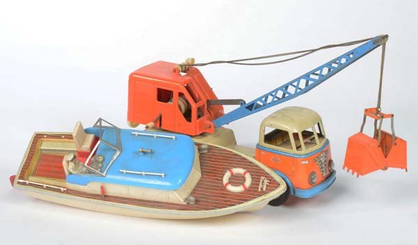 Gama/Schuco: Gama/Schuco, Truck + Boat, W.-Germany, mixed construction, C 2 / C 2-