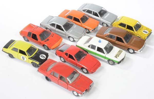 Schuco: Schuco, 10 Cars, W.-Germany, 1:43, diecast, C 1/1-