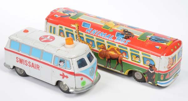 Ichiko: Ichiko a.o., 2 Buses, Japan, tin, friction ok, partially paint d., C 2-