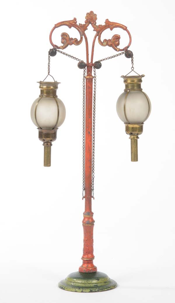 Maerklin: Maerklin, Kandelaber Lamp double, Germany pw, tin, good condition