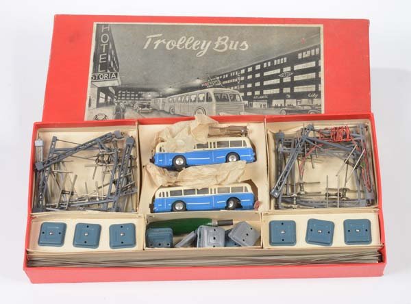 Eheim: Eheim, Trolley Bus, Germany, gauge H0, box C 2+, age related deformed, otherwise very good condition