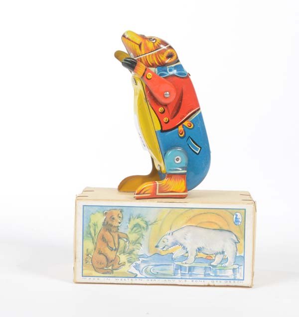Voith: Voith, Circus Bear, W.-Germany, tin, clockwork ok, box C 1
