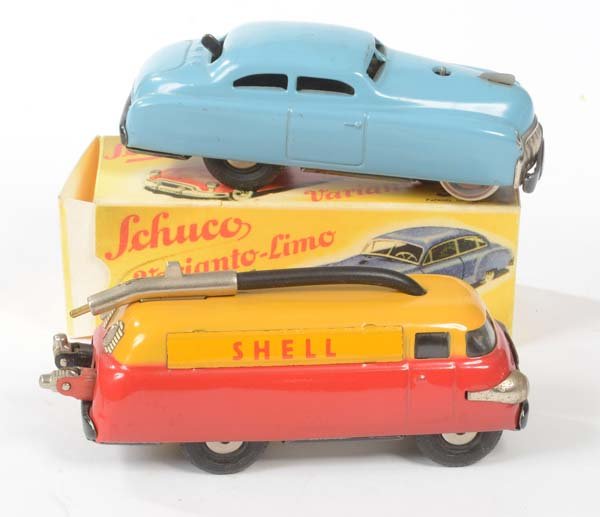 Schuco: Schuco bundle, 1x Radiant Service 5601 Shell, 1x Varianto-Limo 3041, 1x US Z. Germany, 1x W.-Germany, tin, clockwork ok, reprobox, C 1/1-, (997)