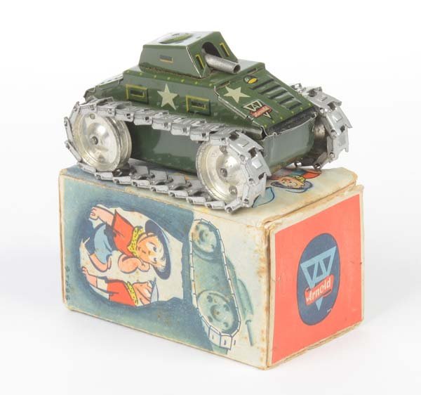 Arnold: Arnold, Little Tank, tin, clockwork ok, box C 1-, C 1+