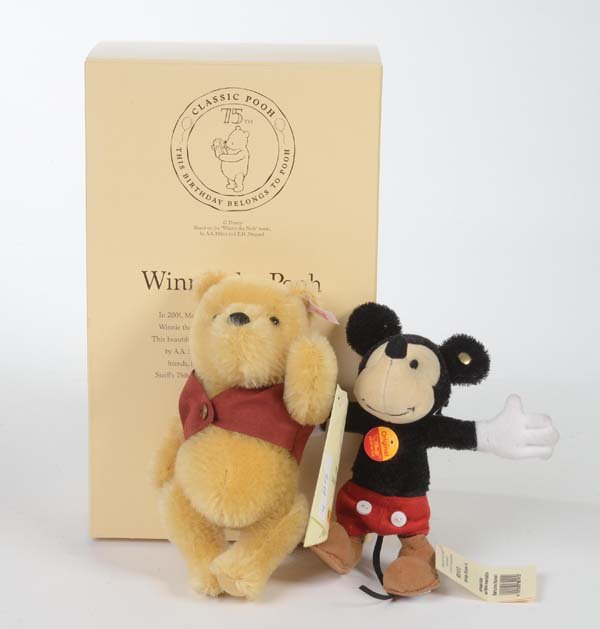 Steiff: Steiff, Micky Mouse+Winnie the Pooh, W.-Germany, box C 1, C 1