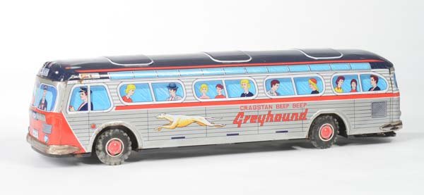 Cragstan: Cragstan, Greyhound Bus, Japan, tin, bat.dive ok, paint d., C 2