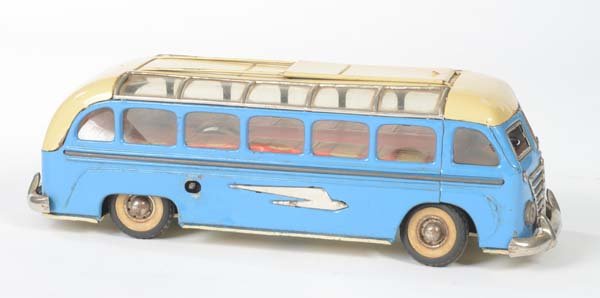 Guenthermann: Guenthermann, Bus, W.-Germany, tin, clockwork ok, paint d., C 2-3