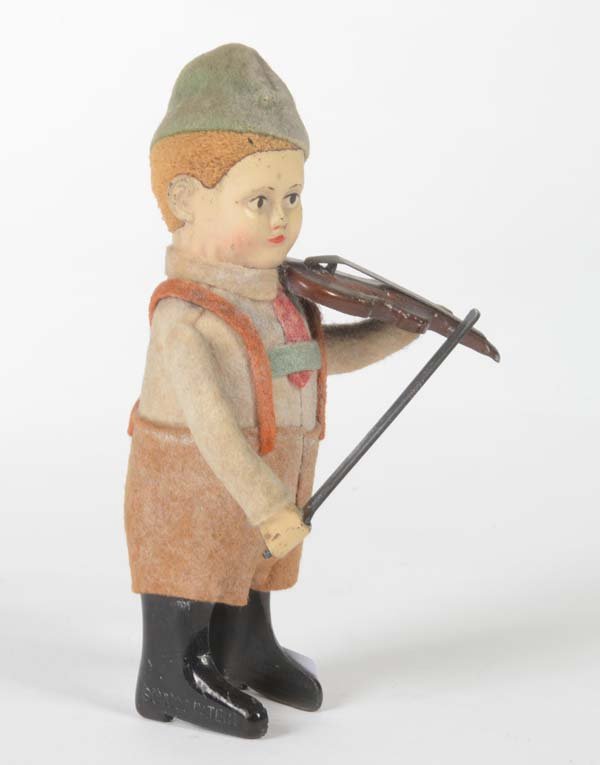 "Schuco: Schuco, Dancing Figure "Bavarian with Violin", Germany, clockwork ok, min. paint d., C 2