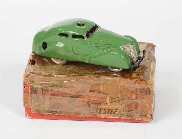 Schuco: Schuco, remote control car 3000, Germany pw, tin, clockwork ok, ball missing, box C 4, C 2+