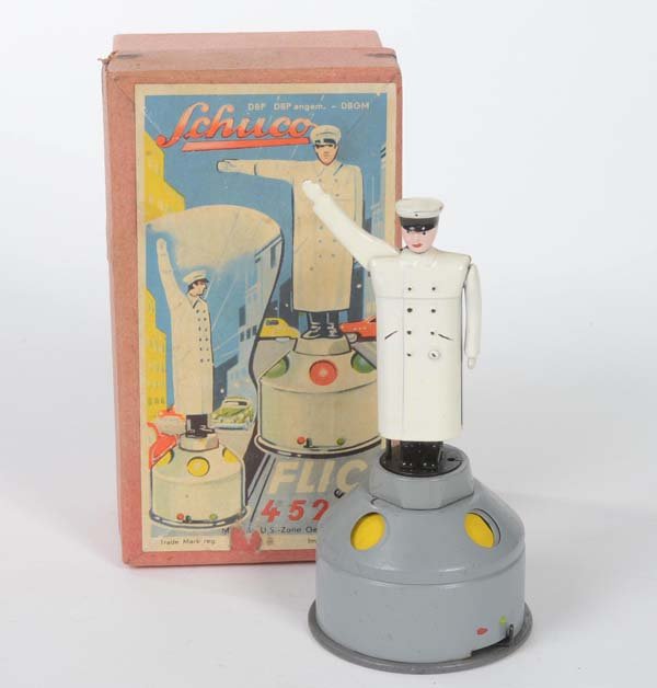 Schuco: Schuco, Flic 4520, W.-Germany, tin, clockwork ok, box C 2, C 1