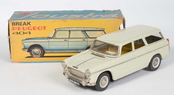 Joustra: Joustra, Peugeot 404 Break, France, tin, friction ok, box not complete, C 1-