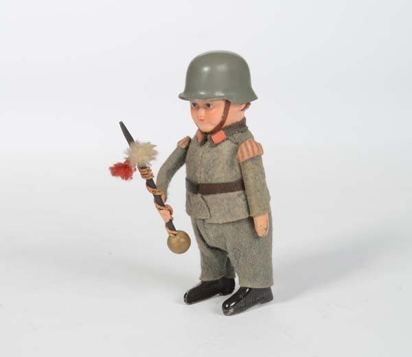 Schuco: Schuco, Dancing Figure Soldier, Germany pw, mixed construction, clockwork ok, min. paint d., C 1-2