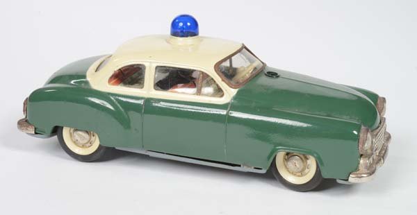 Schuco: Schuco, Alarm Car, W.-Germany, tin, drive not checked, paint d., partly rust d., C 3+