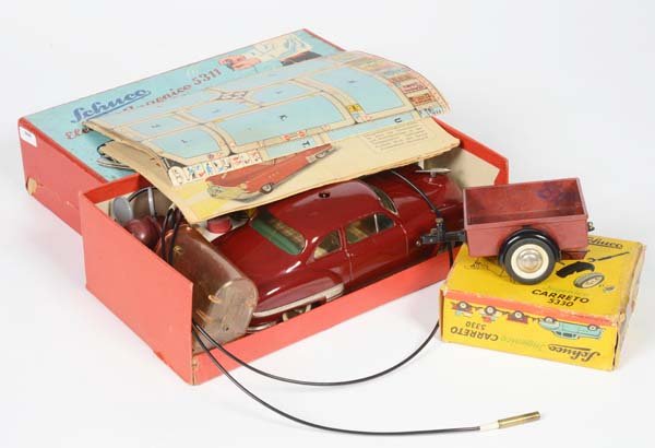 Schuco: Schuco, Ingenico + Trailer Careto, US Z. Germany, tin, drive not checked, min. paint d., box C 2, with accessory, C 2 / 2-