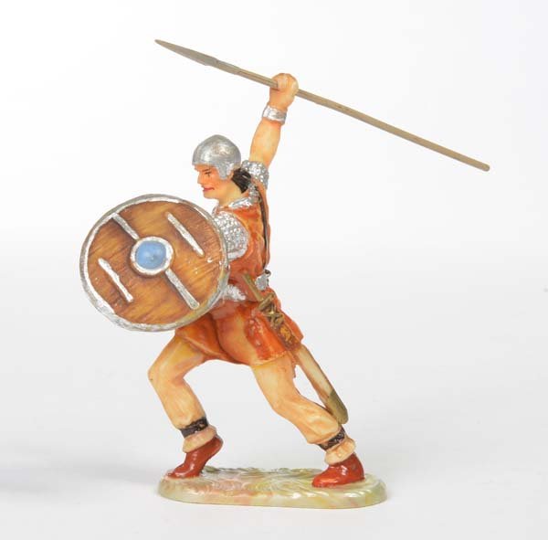 Elastolin: Elastlin, Norman with Spear, W.-Germ., plastic, painting 1, C 1