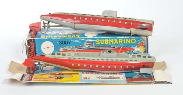 Schuco: Schuco, 2 x Electro Submarino, W.- Germany, drive not checked, box incomplete C 2/ 2-