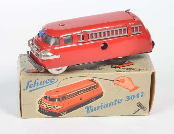 Schuco: Schuco, Varianto Fire Engine, W.-Germany, tin, cw ok, box C 1, C 1