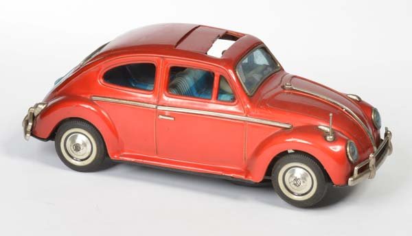 Bandai: Bandai, VW Kaefer, Japan, tin, bat. drive not checked, min. paint d., battery case rusty, C 2-