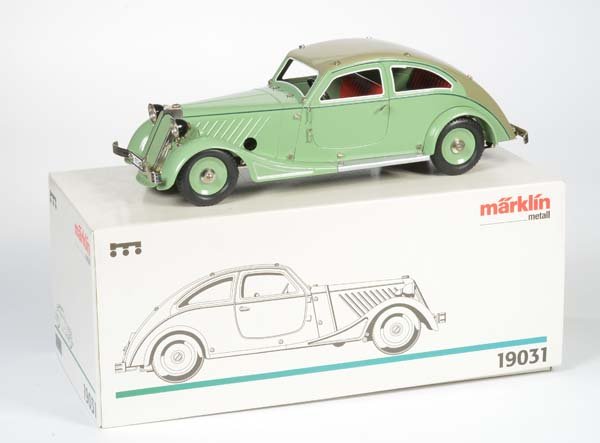 Marklin, Stromlinien Limousine: Marklin, Streamline Sedan Car, tin, box C 1, production of the 90s, C 1