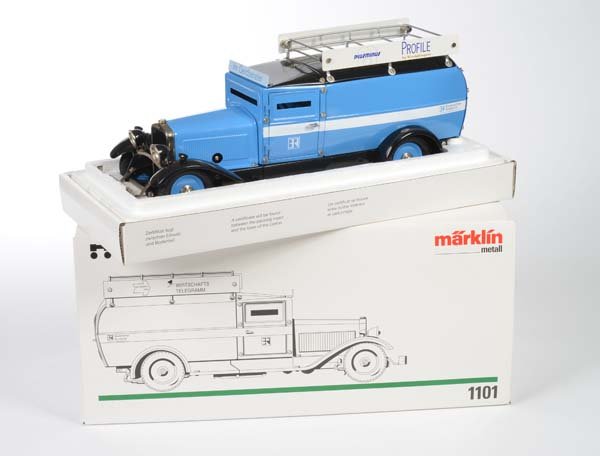 Marklin, LKW: Marklin, Truck "Bayrischer Rundfunk", tin, cw ok, box , C 1