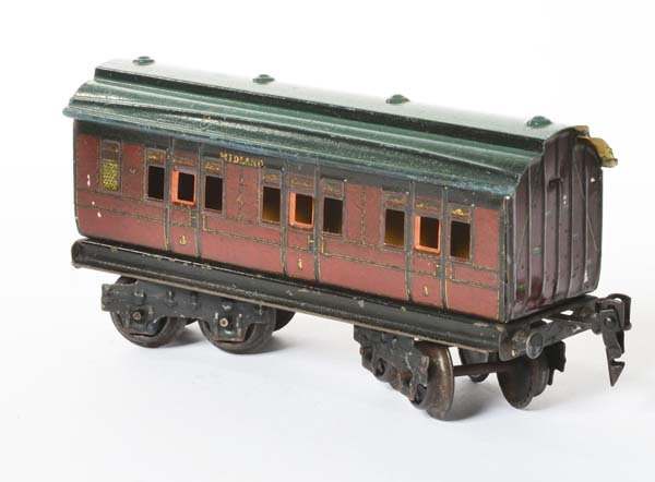 Marklin, Personenwagen "Midland": Marklin, Passenger Car "Midland", Germany pw, gauge 0, age related paint d., otherwise good condition, rare
