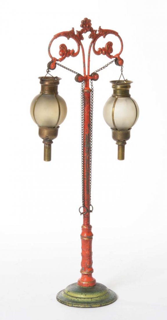 Marklin, Doppelkandelaber fuer Kerzenbeleuchtung: Marklin, Doubel Candelabra for Candles, Germany pw, age related paint d., otherwise very nice condition