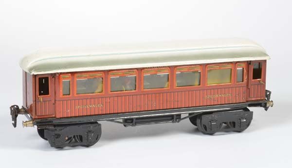 Marklin, Speisewagen 1888/1: Marklin, Dining Car 1888/1, Gauge 1, Germany pw, tin, paint d., C 2+