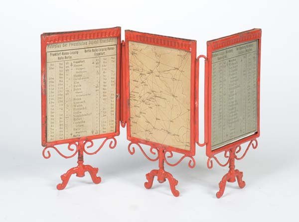 Marklin, Fahrplanstaender: Marklin, Time Table Stand, Germany pw, 3 tables out of paper replaced, very nice original condition