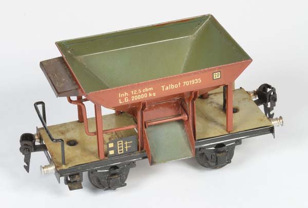 Marklin, Tablot Schotterwagen: Marklin, Tablot Ballast Wagon, W.-Germany, gauge 0, tin, min. paint d., C 2-